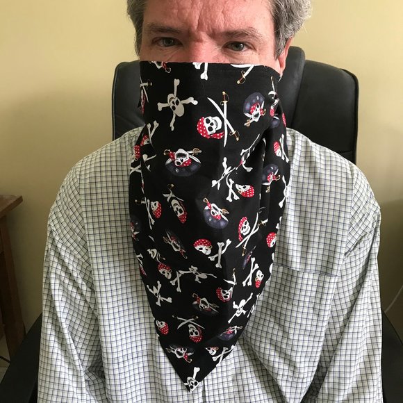 Pirate Face Cover Scarf Handmade One of kind New - Picture 1 of 10